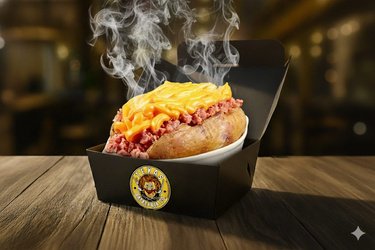 Alamond Cheddar — batata recheada Texas Batataria Co.